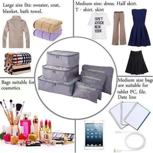 ORGANIZADOR DE MALETA x 6 UNIDADES