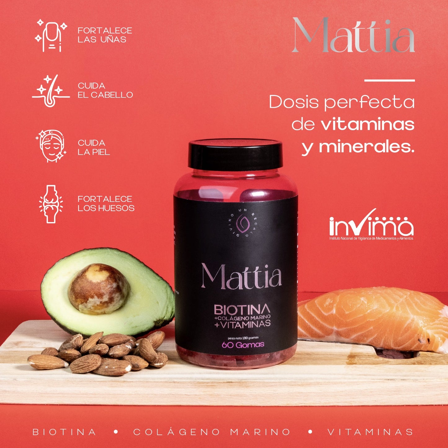 GOMITAS PARA CRECIMIENTO DEL CABELLO Y UÑAS