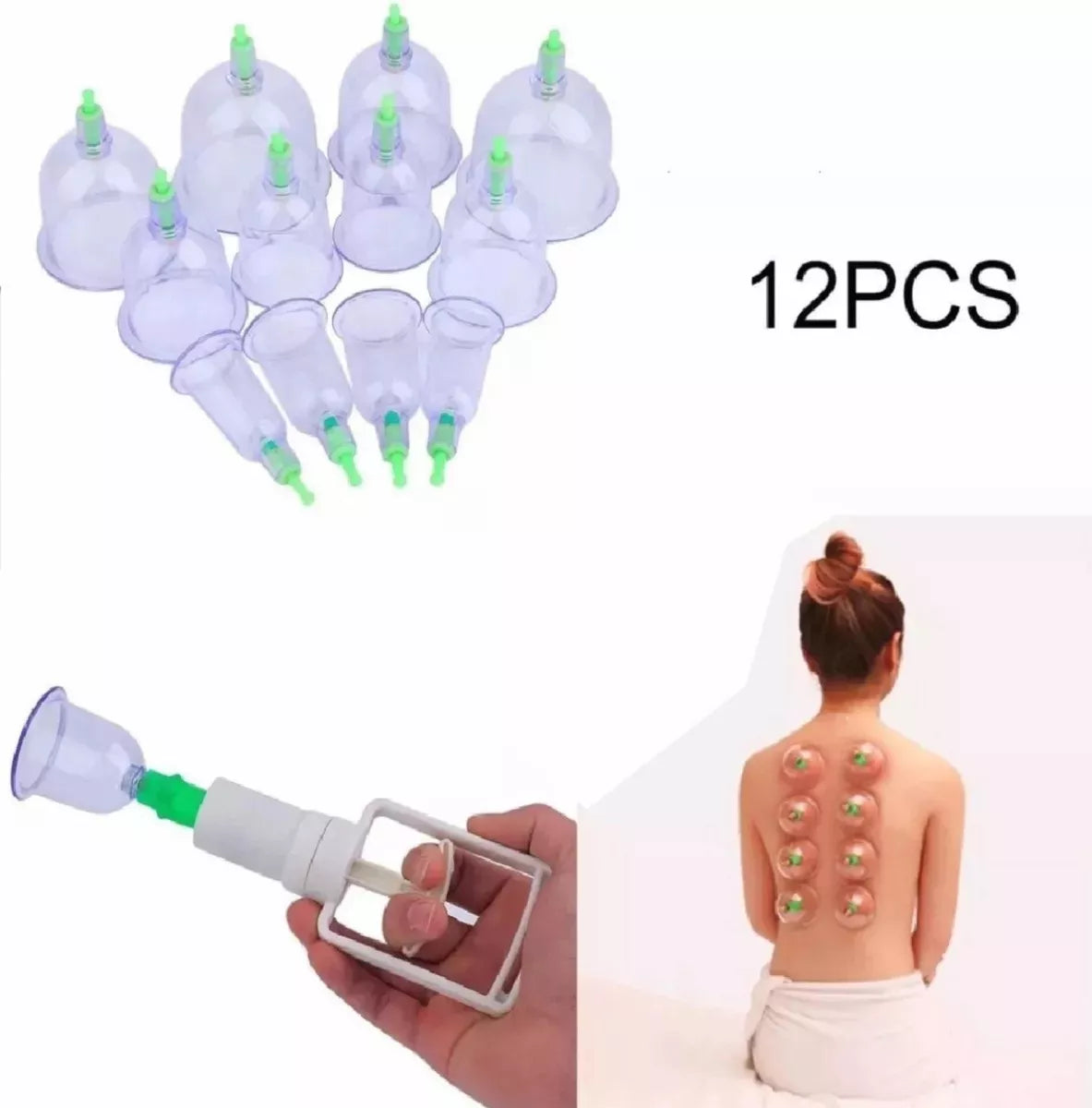 Set Vacumterapia X12 Piezas Ventosas